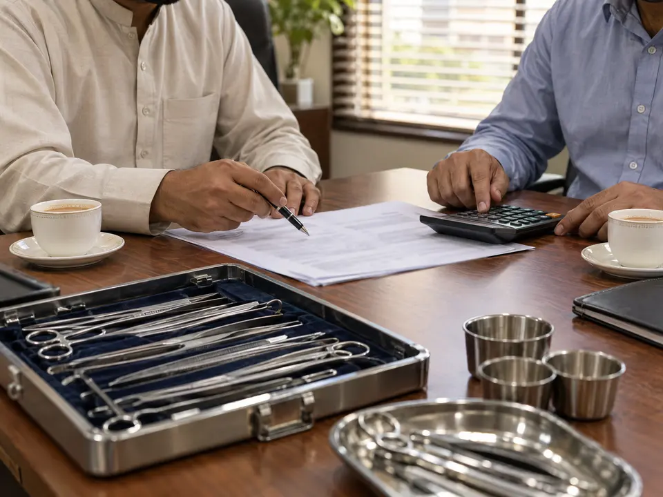 Business, Financial & Legal Services in a Sialkot surgical instrument workshop